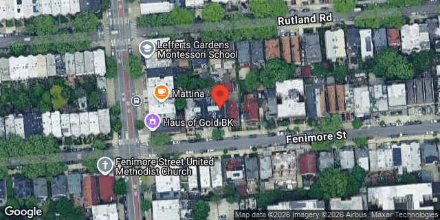 Aerial map of 293 FENIMORE STREET, Brooklyn