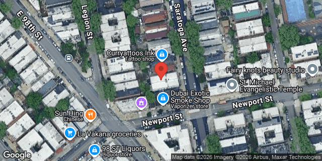 Aerial map of 892 SARATOGA AVENUE, Brooklyn