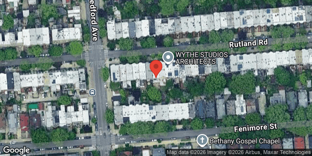 Aerial map of 134 RUTLAND ROAD, Brooklyn