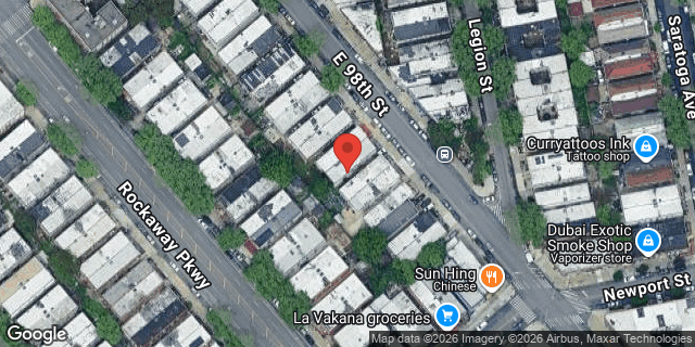 Aerial map of 376 EAST 98 STREET, Brooklyn
