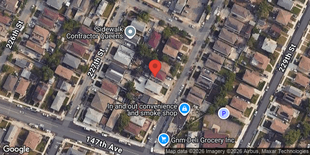 Aerial map of 146-14 228 STREET, Queens