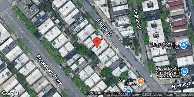 Aerial map of 374 EAST 98 STREET, Brooklyn