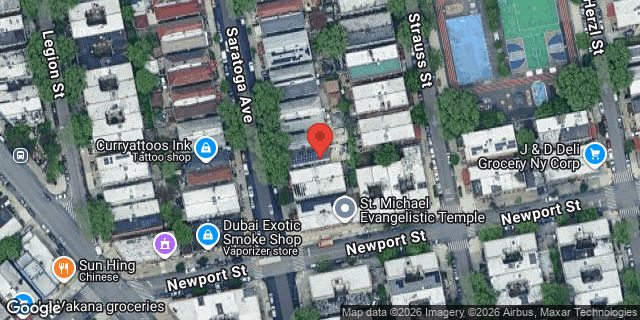 Aerial map of 887 SARATOGA AVENUE, Brooklyn