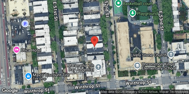 Aerial map of 94 EAST 52 STREET, Brooklyn