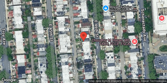 Aerial map of 126 EAST 46 STREET, Brooklyn