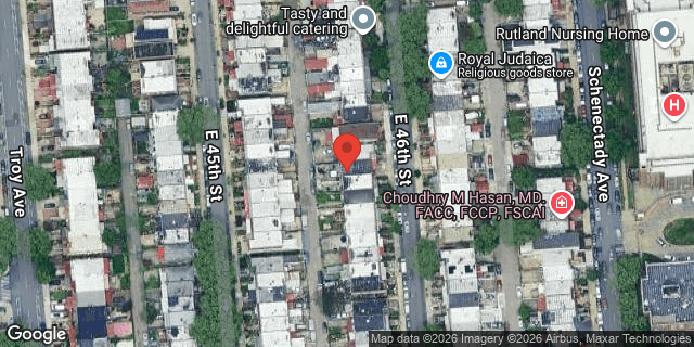 Aerial map of 122 EAST 46 STREET, Brooklyn