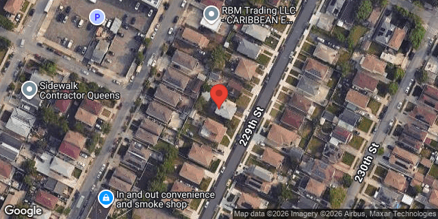 Aerial map of 146-36 229 STREET, Queens