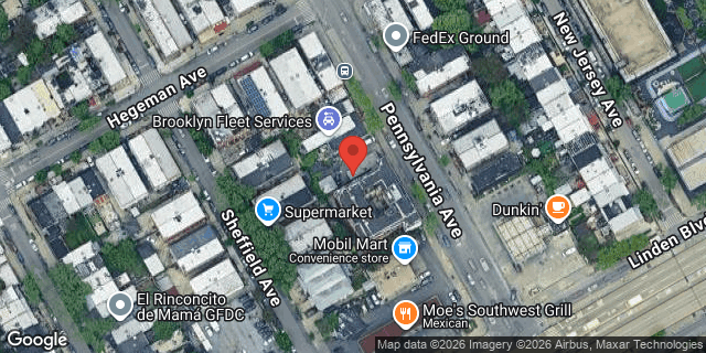 Aerial map of 742 PENNSYLVANIA AVENUE, Brooklyn