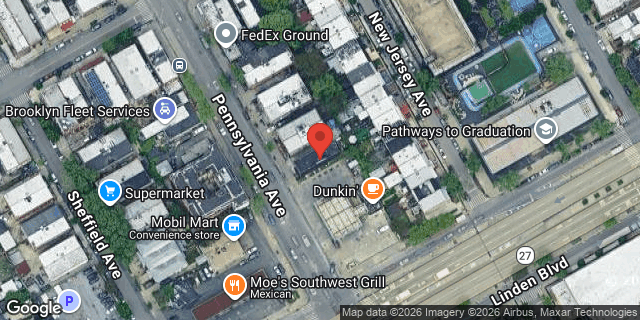 Aerial map of 753 PENNSYLVANIA AVENUE, Brooklyn