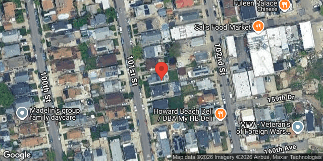 Aerial map of 159-31 101 STREET, Queens