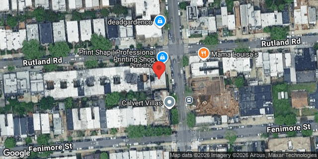 Aerial map of 394 RUTLAND ROAD, Brooklyn