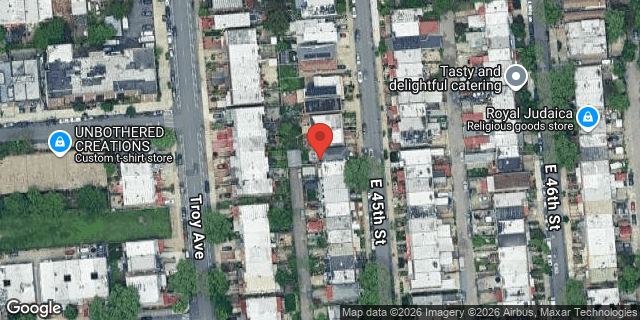 Aerial map of 110 EAST 45 STREET, Brooklyn