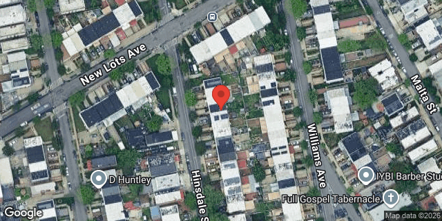 Aerial map of 625 HINSDALE STREET, Brooklyn