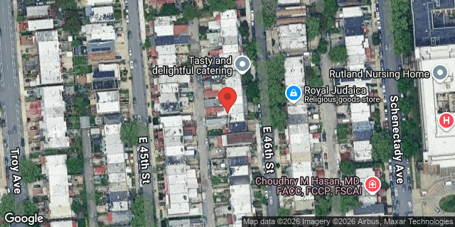 Aerial map of 110 EAST 46 STREET, Brooklyn