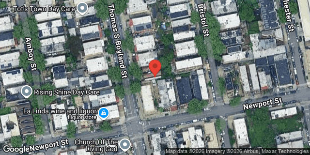 Aerial map of 859 THOMAS S BOYLAND ST, Brooklyn