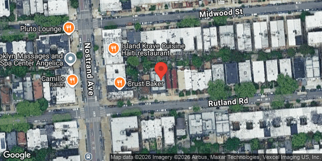 Aerial map of 329 RUTLAND ROAD, Brooklyn
