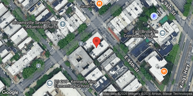 Aerial map of 270 EAST 95 STREET, Brooklyn