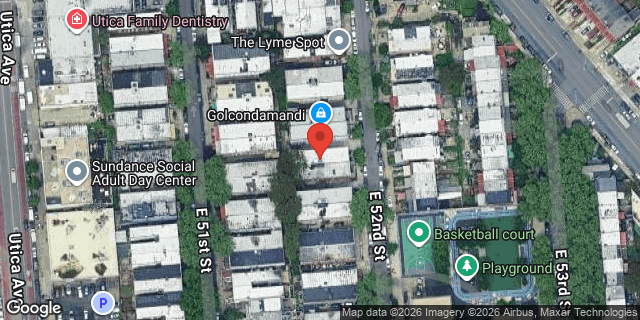 Aerial map of 54 EAST 52 STREET, Brooklyn