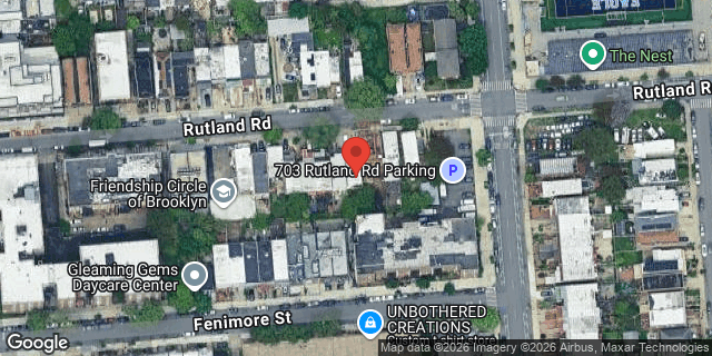 Aerial map of 692 RUTLAND ROAD, Brooklyn