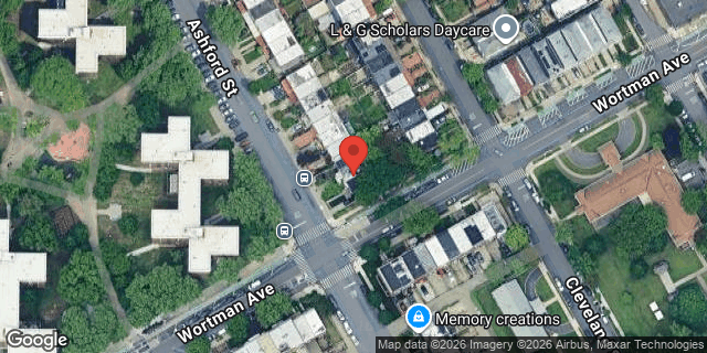 Aerial map of 923 ASHFORD STREET, Brooklyn