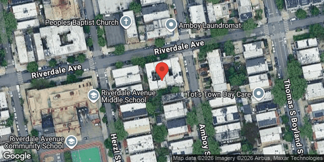 Aerial map of 114 RIVERDALE AVENUE, Brooklyn