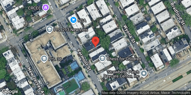 Aerial map of 793 VERMONT STREET, Brooklyn