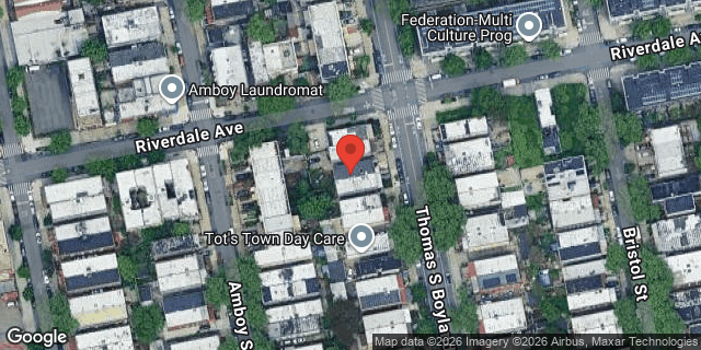 Aerial map of 820 THOMAS S BOYLAND ST, Brooklyn