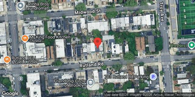 Aerial map of 675 RUTLAND ROAD, Brooklyn
