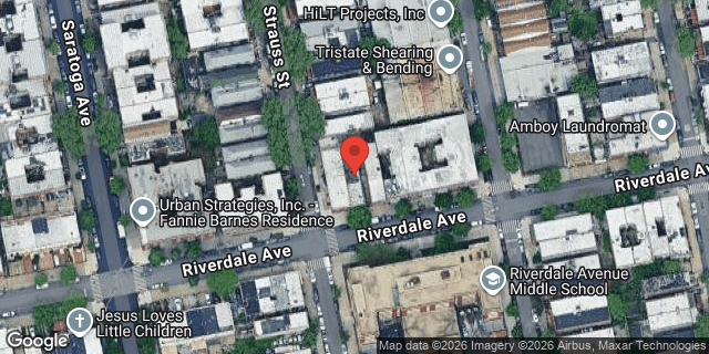 Aerial map of 77 RIVERDALE AVENUE, Brooklyn