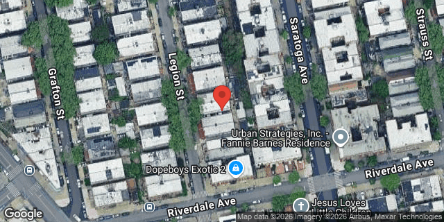 Aerial map of 337 LEGION STREET, Brooklyn