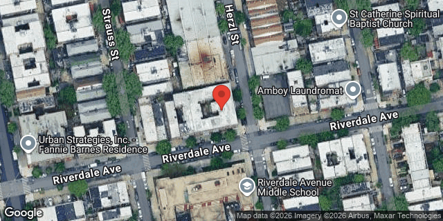 Aerial map of 91 RIVERDALE AVENUE, Brooklyn