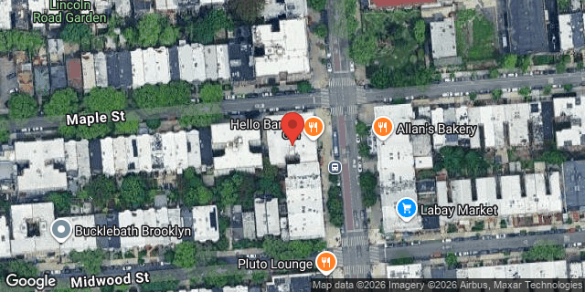 Aerial map of 1114 NOSTRAND AVENUE, Brooklyn