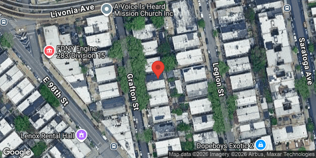 Aerial map of 303 GRAFTON STREET, Brooklyn