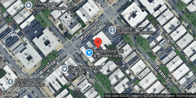 Aerial map of 1052 WINTHROP STREET, Brooklyn