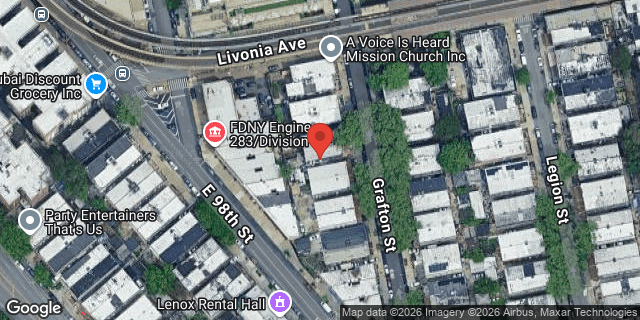 Aerial map of 296 GRAFTON STREET, Brooklyn