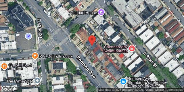 Aerial map of 135 REMSEN AVENUE, Brooklyn