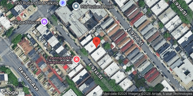Aerial map of 147 EAST 91 STREET, Brooklyn