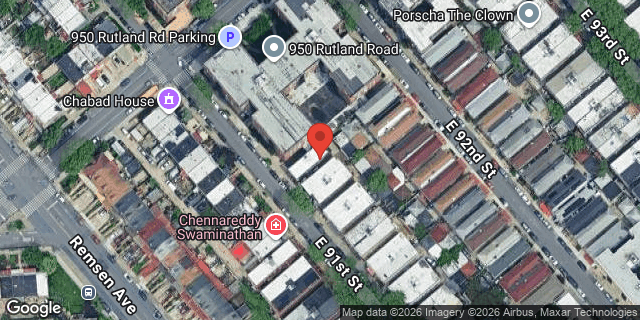 Aerial map of 141 EAST 91 STREET, Brooklyn