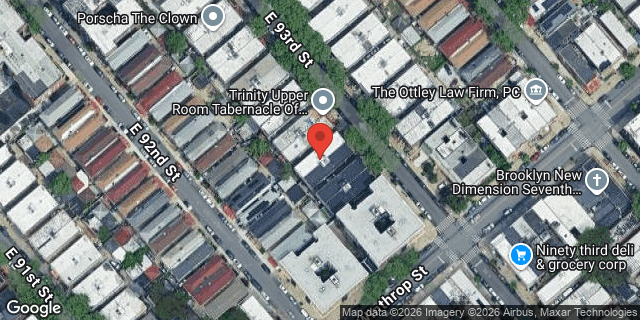 Aerial map of 166 EAST 93 STREET, Brooklyn