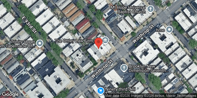 Aerial map of 1059 WINTHROP STREET, Brooklyn