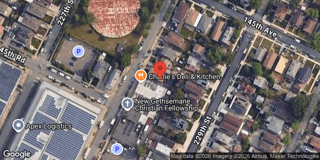 Aerial map of 145-23 228 STREET, Queens