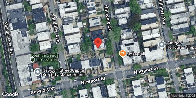 Aerial map of 552 HINSDALE STREET, Brooklyn