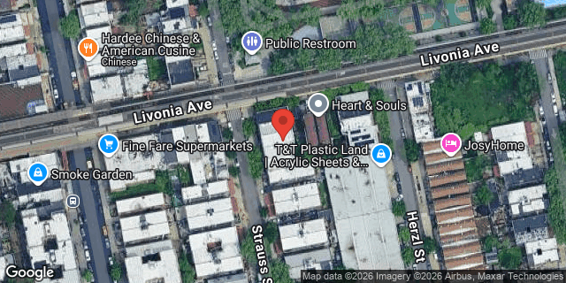 Aerial map of 2139 STRAUSS STREET, Brooklyn