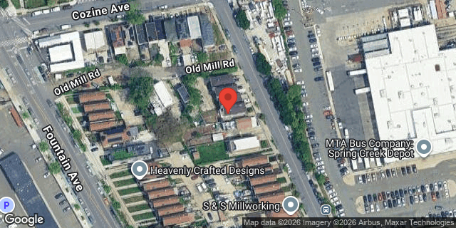 Aerial map of 1052 CRESCENT STREET, Brooklyn