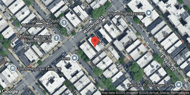 Aerial map of 1100 WINTHROP STREET, Brooklyn