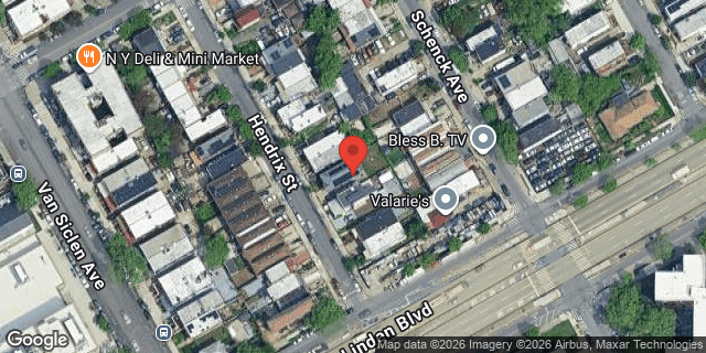 Aerial map of 807 HENDRIX STREET, Brooklyn