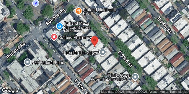 Aerial map of 132 EAST 93 STREET, Brooklyn