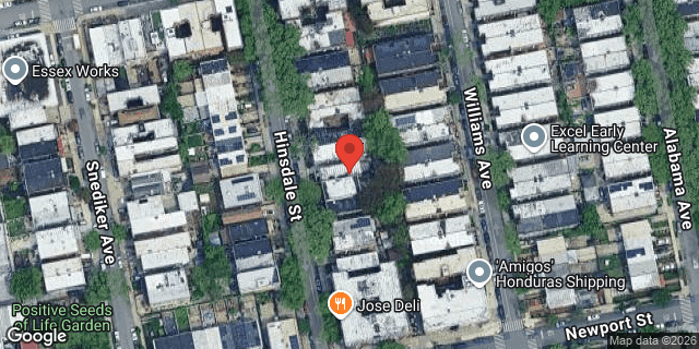 Aerial map of 535 HINSDALE STREET, Brooklyn