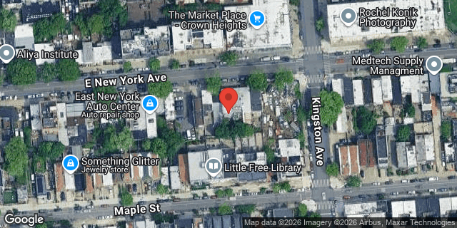 Aerial map of 588 EAST NEW YORK AVENUE, Brooklyn