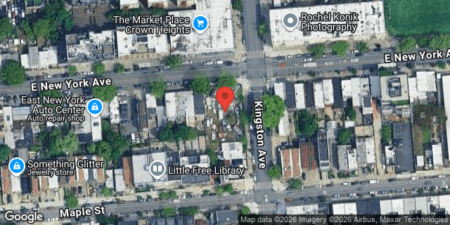 Aerial map of 600 EAST NEW YORK AVENUE, Brooklyn